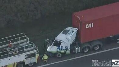 Carretas e carro se envolvem em acidente na Bandeirantes