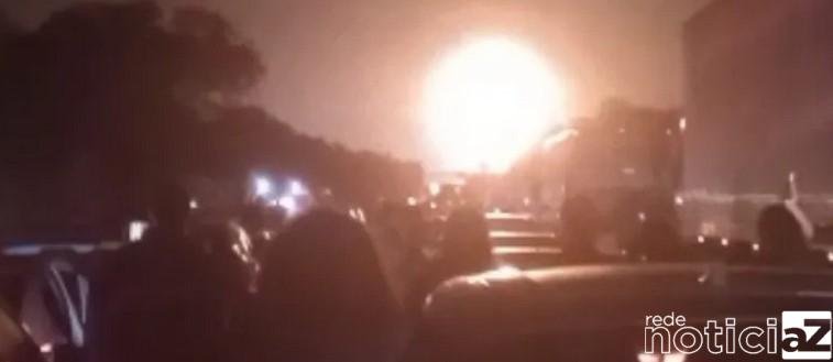 Carreta explode na Rodovia dos Bandeirantes