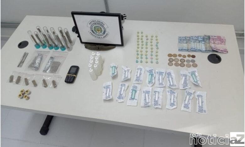 Guarda Municipal apreende drogas e veículo com suspeita de placa adulterada