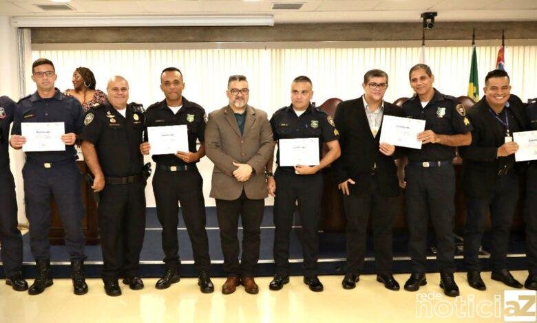 Integrantes da equipe de Drone da GCM de Campo Limpo Paulista participam de curso no programa Dronepol