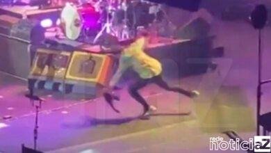 VÍDEO - Ringo Starr sofre queda durante show