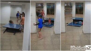 VÍDEO - Homem agride vizinha com chute no rosto