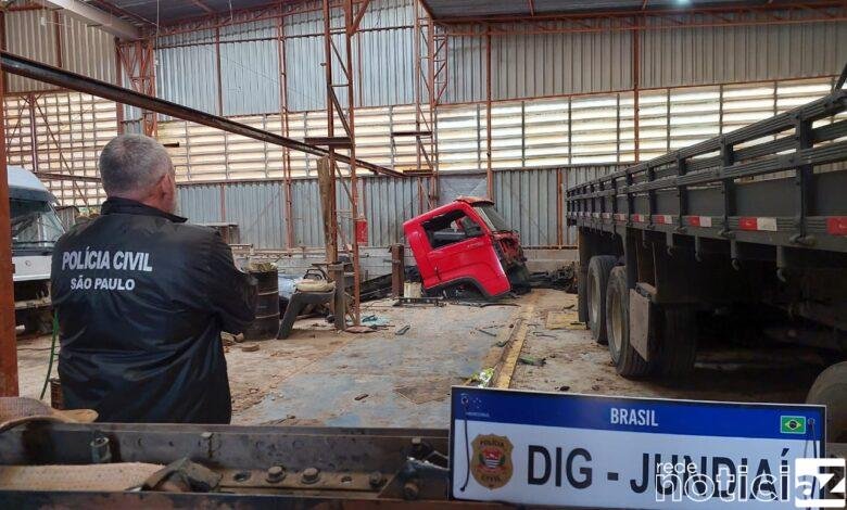 DIG de Jundiaí descobre desmanche de caminhões em Sorocaba