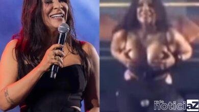 VÍDEO - Cantora do Calcinha Preta mostra os seios para o público em show