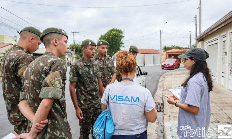 Prefeitura e soldados atuam para conter casos de dengue em Jundiaí