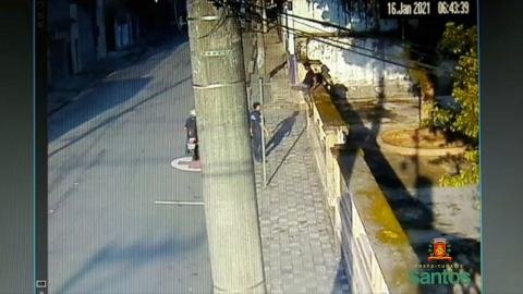 Câmeras de Santos ajudam a prender homem que invadiu unidade de saúde
