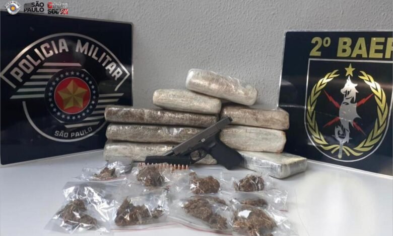 Baep prende traficante com drogas e arma