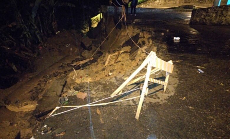 Morro do Fontana desliza em Santos após chuva