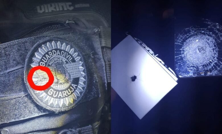 Guarda municipal é salvo por celular e colete durante troca de tiros