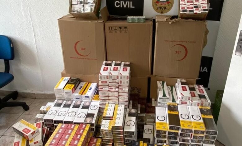 Mais de 400 caixas de cigarros contrabandeados são apreendidas