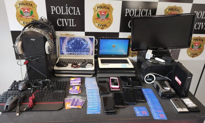 Central de golpes bancários é encontrada em Mongaguá pela Polícia