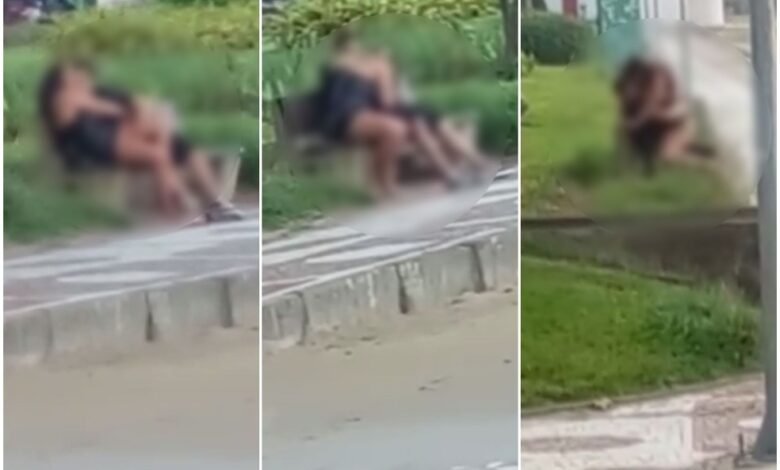 Amor intenso de casal chama a atenção no Litoral Paulista