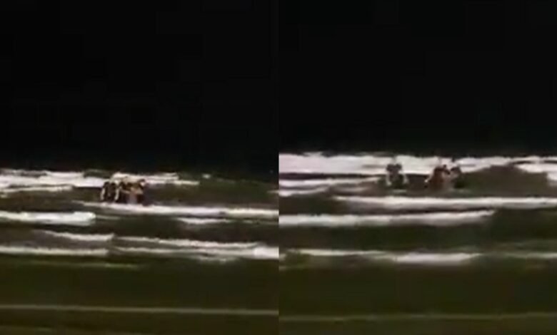 Homem agride companheira, danifica base da GCM e tenta fugir pelo mar em Santos