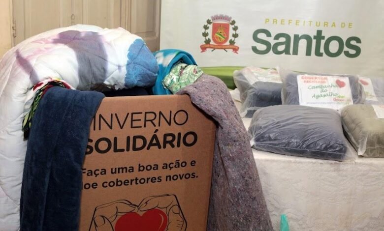 Santos começa a Campanha do Agasalho com mais de 50 postos de arrecadação