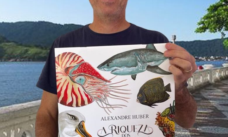 Artista plástico santista lança livro-pôster no Aquário