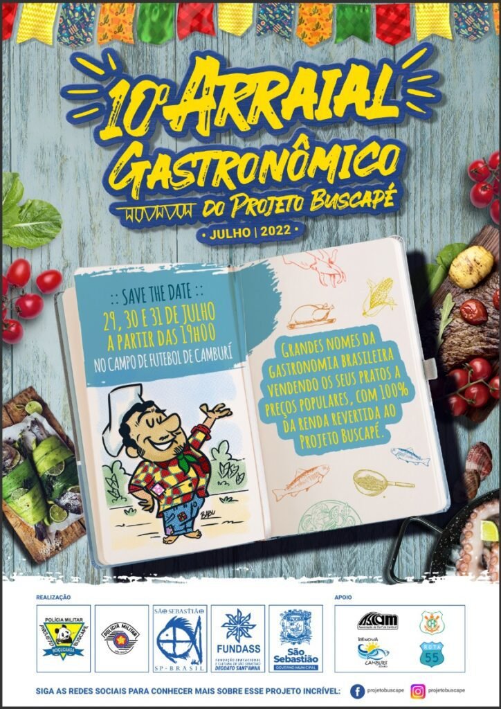 10ª edição do Arraial Gastronômico do Projeto Buscapé será realizado em São Sebastião