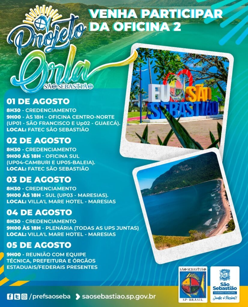 Projeto “Brasil, Essa é Nossa Praia!” do Ministério de Turismo divulga segunda fase do calendário de atividades em São Sebastião