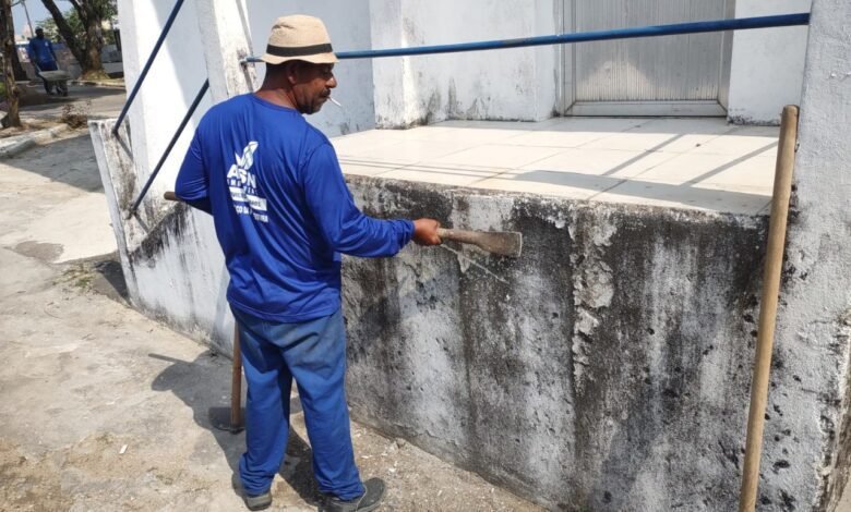 Prefeitura de Guarujá inicia reformas em cemitérios para Dia de Finados