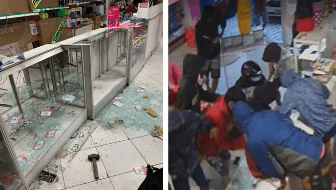 Quadrilha faz arrastão em loja de departamentos de São Vicente e leva mais de 60 celulares