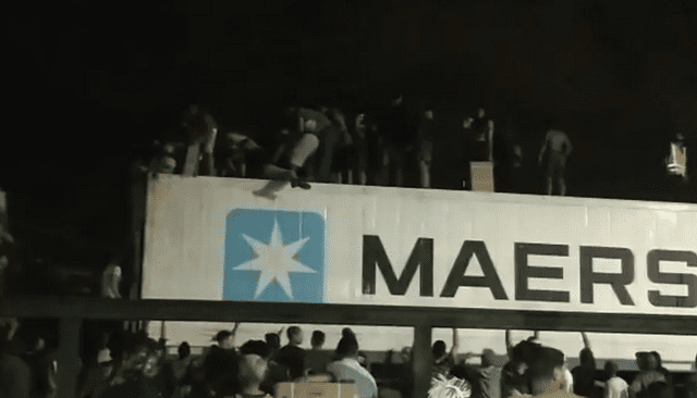 Carga de carne é saqueada na linha férrea de Cubatão