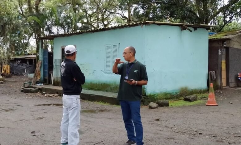 EMAE cadastra famílias em Cubatão dentro do plano de ação de emergência de barragens