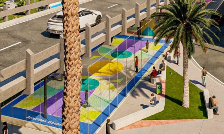 Área com quadra de basquete e pista de skate serão construídas no Centro de Santos, SP