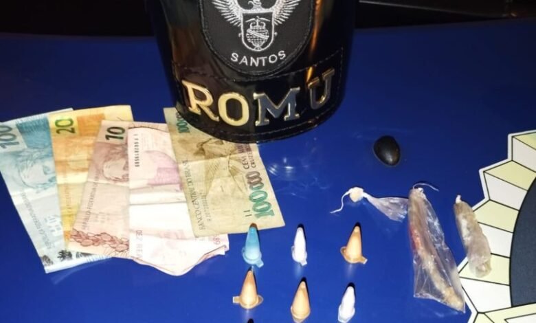 Dupla é detida por tráfico e adolescente é apreendido pela Guarda de Santos