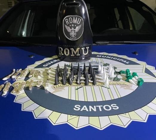 Guarda Municipal de Santos localiza grande quantidade de drogas na orla da praia