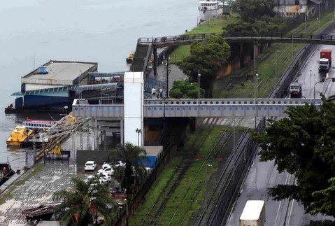 Nova passarela de acesso a travessia de barcas entre Santos e Vicente de Carvalho é inaugurada