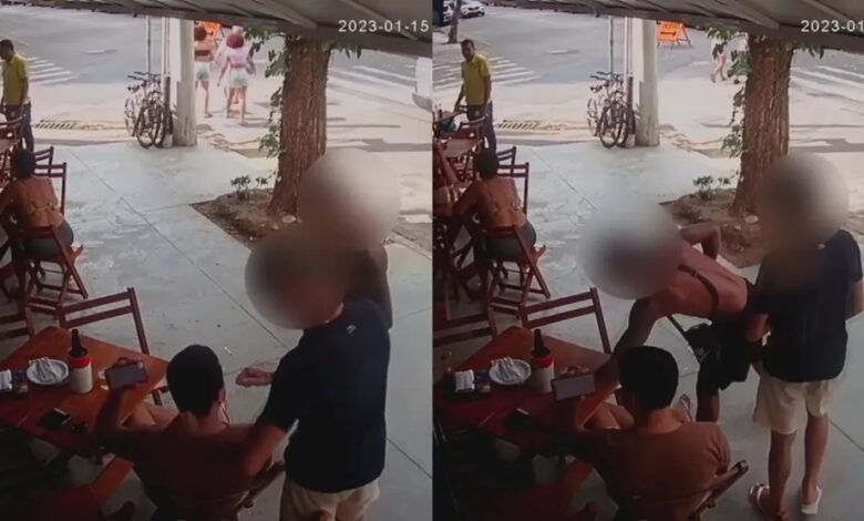 VÍDEO - Polícia localiza segundo suspeito de ter roubado corrente de homem em bar