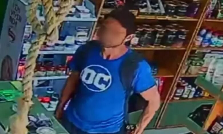 VÍDEO - "Marombeiro" é flagrado furtando pote de suplemento em loja de Santos
