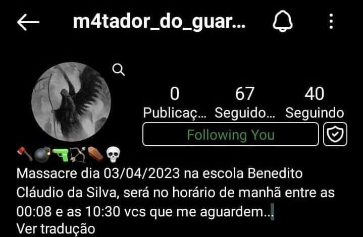 Adolescente autor de ameaças em escola do Guarujá é identificado
