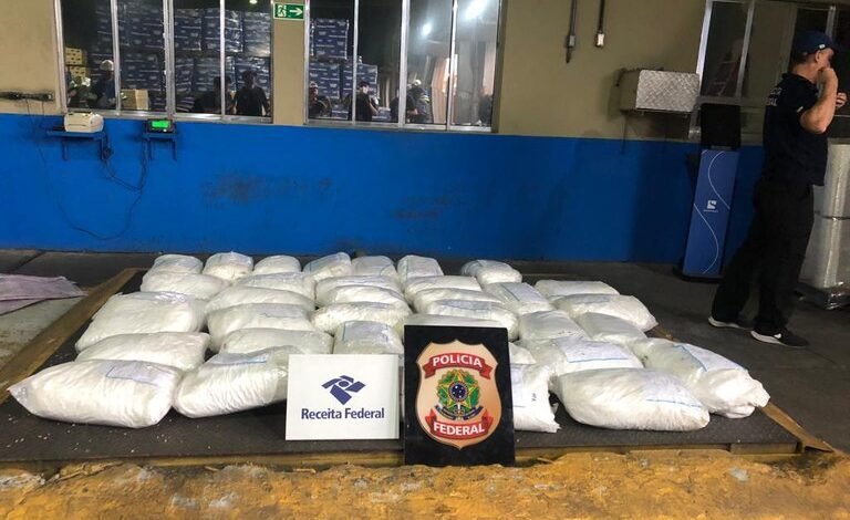 500kg de Cocaína são apreendidos pela Polícia e Receita Federal no Porto de Santos