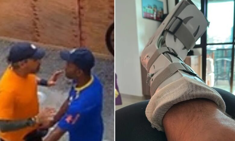 VÍDEO - Homem chuta assaltante e rompe tendão do pé