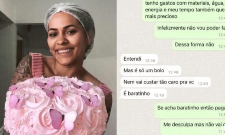 Confeiteira recusa pedido de bolo gratuito e viraliza nas redes sociais