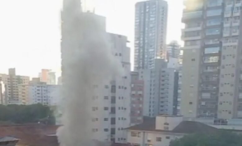 VÍDEO - Incêndio atinge apartamento em Santos