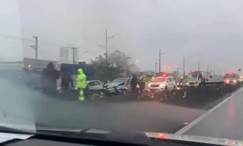 Motociclista morre após se envolver em acidente Via Expressa Sul, em Praia Grande