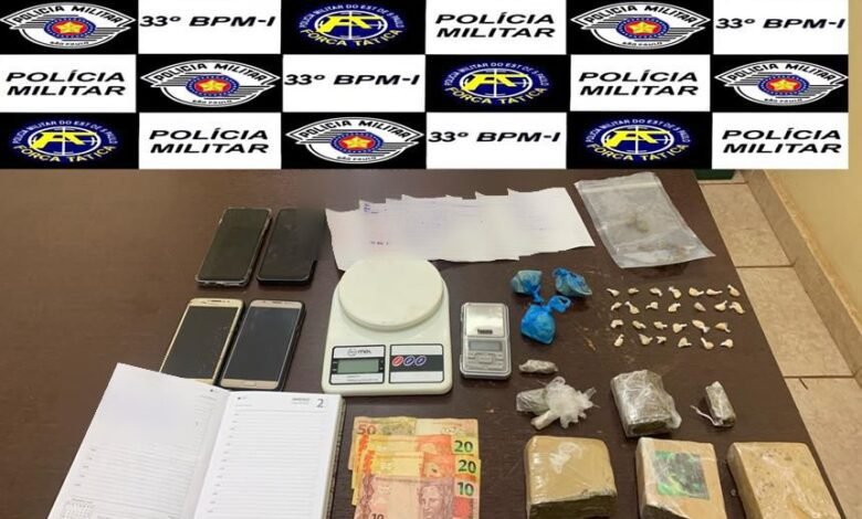 Força Tática recebe prende dois homens suspeitos de tráfico de drogas