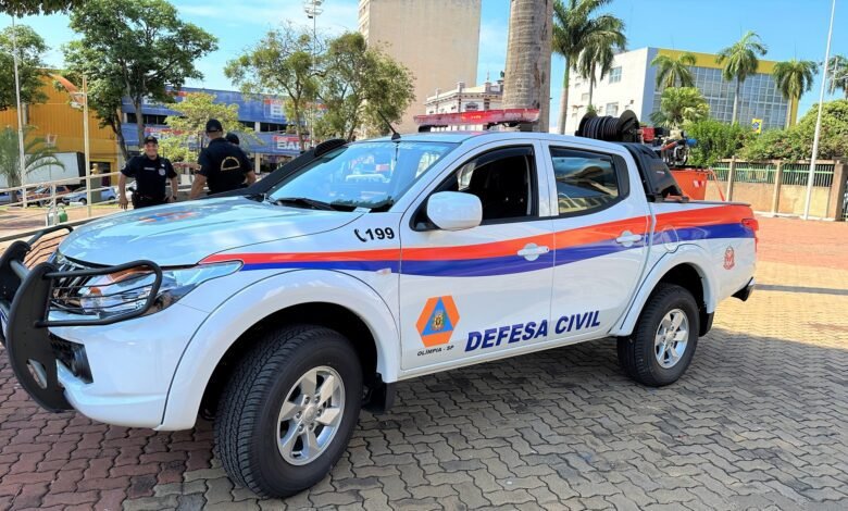 Olímpia recebe viatura da Defesa Civil com kit de combate a incêndio e começa estruturar os planos de contingências municipais