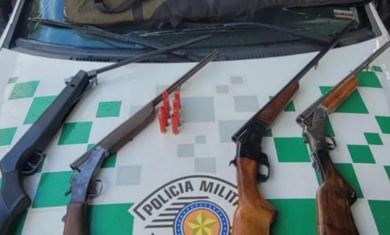 Polícia Ambiental apreende armas, munições e prende homem por caça ilegal