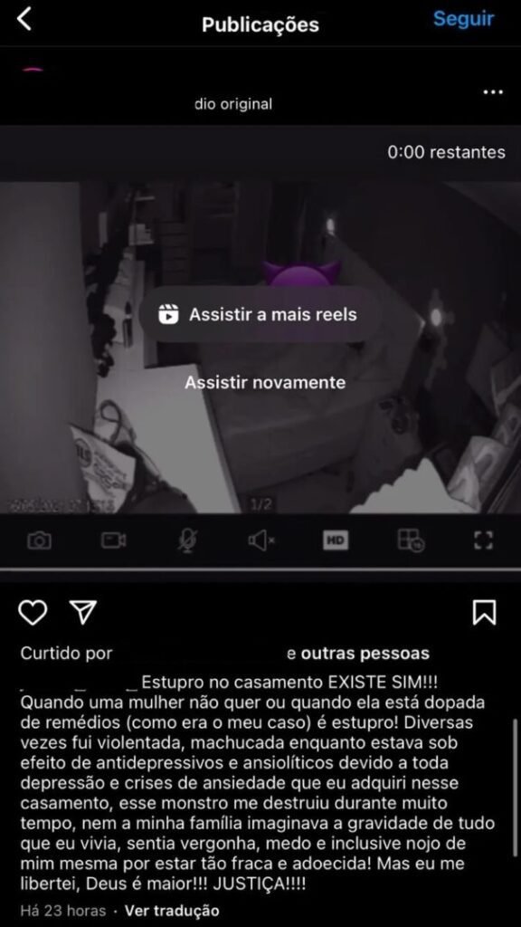 VÍDEO - Mulher grava o próprio estupro para provar crime contra o marido