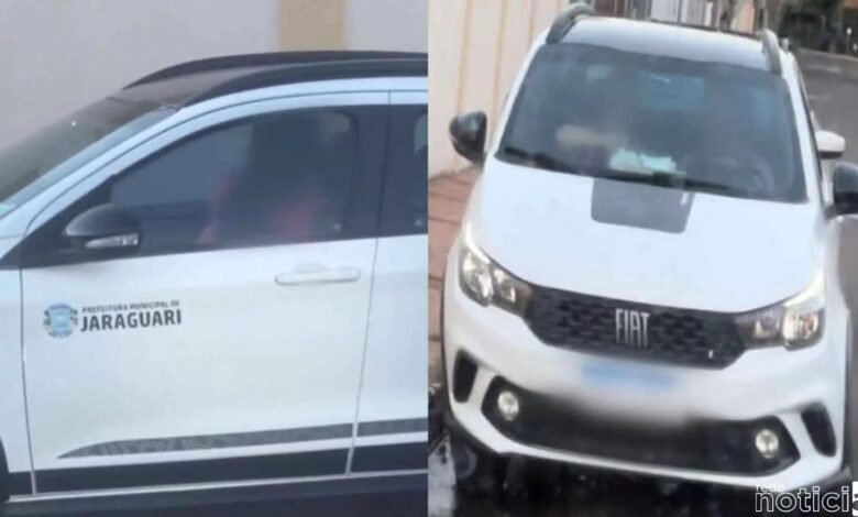 VÍDEO - Servidores são flagrados dando "amasso" em carro oficial