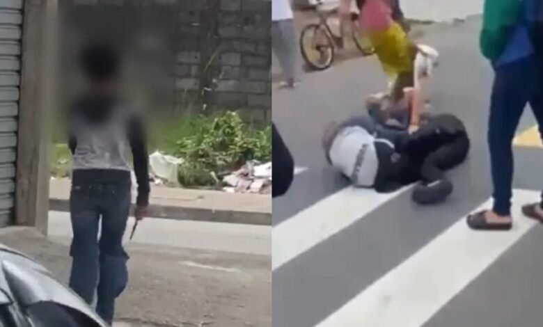 VÍDEO - Jovem é esfaqueada em frente de escola na Praia Grande