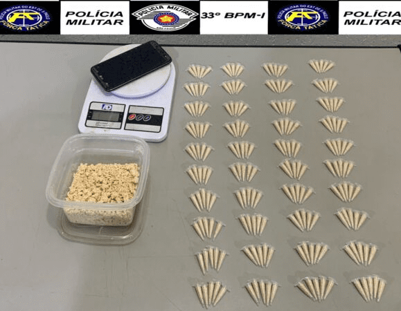 Polícia realiza apreensão de drogas em Olímpia
