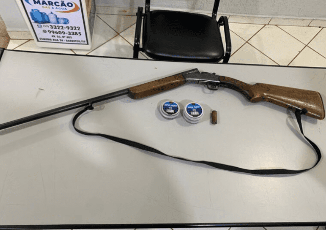 Discussão doméstica leva à apreensão de arma de fogo em sítio
