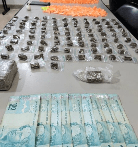 Polícia Militar detém suspeito e apreende grande quantidade de drogas